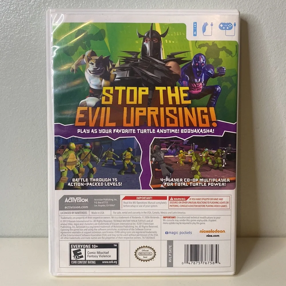 TEENAGE MUTANT NINJA TURTLES - NINTENDO WII GAME